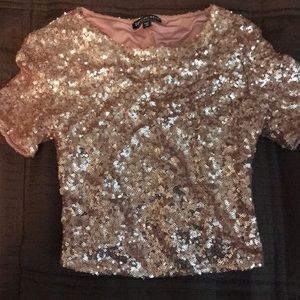 Sequin crop top
